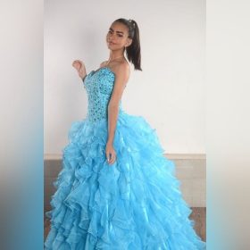Vestidos Quinceañeras Azul Perlado 1 - Dgala Colombia